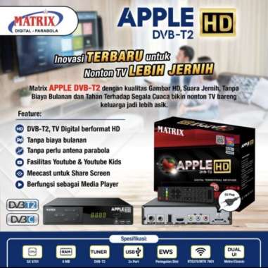 ZS Set Top Box Receiver Matrix DVB T2 Apple HD Terbaru DVB T-2