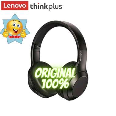 Thinkplus Lenovo TH10 Headphone Bluetooth Wireless Headset Earphone Hitam