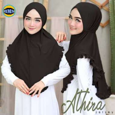 JILBAB KHIMAR BERGO INSTAN ATHIRA REMPEL JERSY / HIJAB INSTAN HITAM