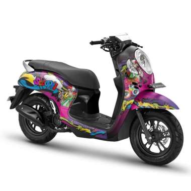 Decal Full body Stiker Honda Scoopy 2021 2023 2022 2020 Grafity 3 - Pink Pink