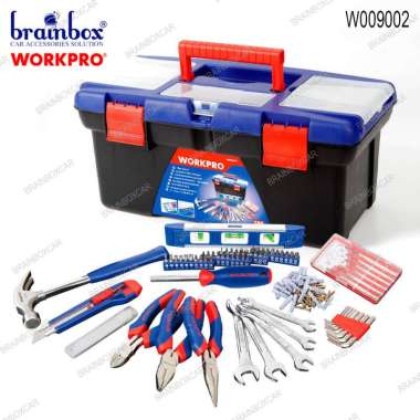 Workpro W009002 170PCS Set Alat Rumah Tangga Palu Kunci Inggris Tang Obeng