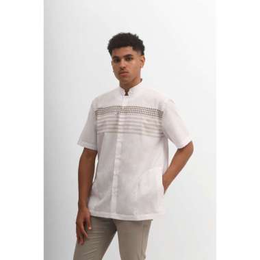 MANZONE Kemeja Koko Lengan Pendek MIZHIR - WHITE XL