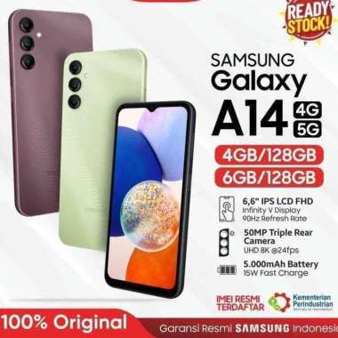 Samsung A14 Ram 4 Rom 128GB Hitam
