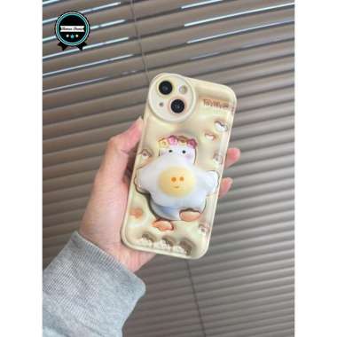 SOFTCASE MOTIF AKSEN 3D YELLOW CUTE DUCK POP STAND SQUISHI FOR INFINIX SMART HD 4 5 6 6 PLUS NOTE 8I