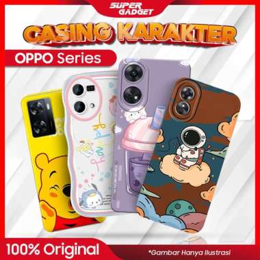 Case Casing Karakter Smartphone OPPO A17 A17k A54 A57 A77s A78 Reno8 OPPO A17 Random