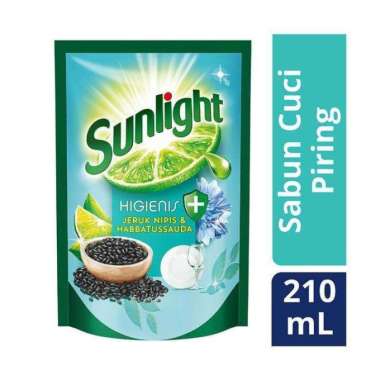 SUNLIGHT - Sabun Cuci Piring 210 ml | Pencuci Piring | Sabun Piring Habbatussauda
