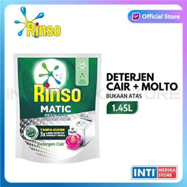 RINSO - Deterjen Cair MATIC LIQUID 1.45L Mesin Cuci Bukaan Atas