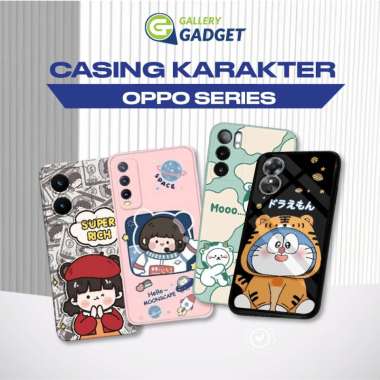 Casing Motif Karakter OPPO A17 A17k A54 A57 A77s A78 Reno8 Case Silikon HP OPPO A54 Random