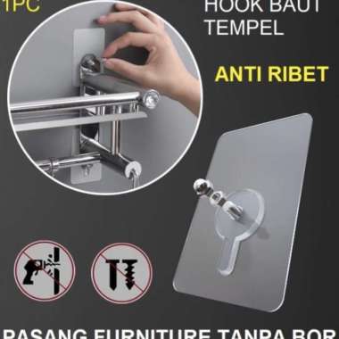 Wall hook baut paku tempelan dinding gantung