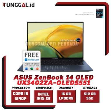 ASUS ZenBook 14 OLED OLEDS551 CORE i5 EVO 14" 2K OLED 16GB W11+OHS