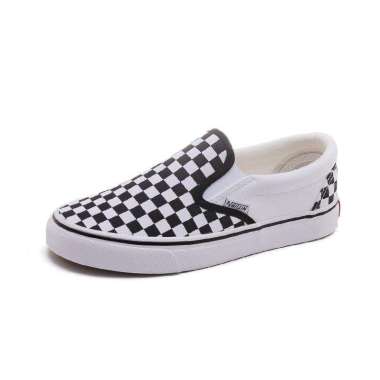Supervice Rowoon Sepatu Sneakers Checkerboard Fashion Korea Motif Catur 9183 40 BLACK