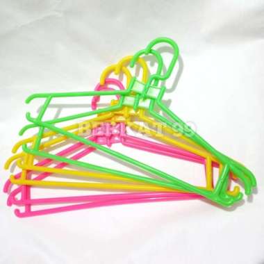 HANGER / GANTUNGAN BAJU PLASTIK WARNA BESAR