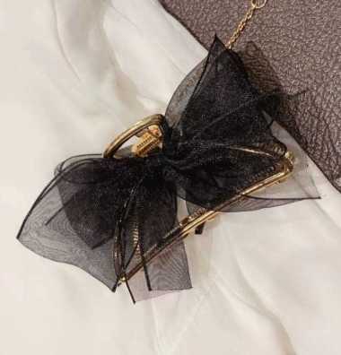 FG Jepit Rambut Butterfly Bentuk Hair Clips Kupu-Kupu Mutiara Vintage Bahan Metal Ukuran Besar Geome