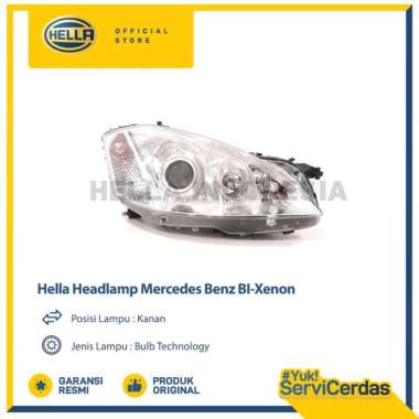 Headlamp Mobil Hella Mercedes Benz (Kanan) BI-Xenon - Lampu Depan