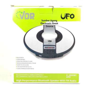 VDR Speaker V3900BT UFO Bentuk Piringan Pemutar MP3 Bluetooth USB TF