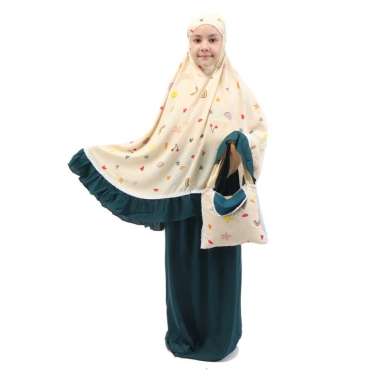 mukena tazbiya anak jihan cream mukena anak mukena cantik