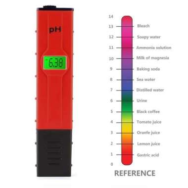 ph meter backlight + atc digital alat ukur ph air Multicolor
