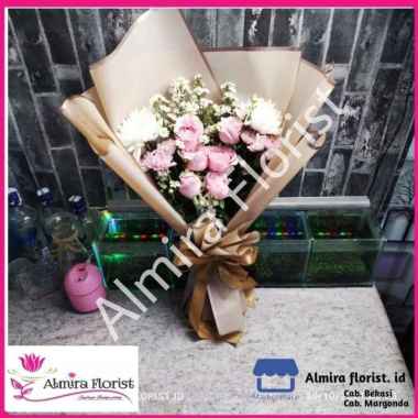Bouquet bunga mawar isi 6 tangkai | buket bunga asli segar 3