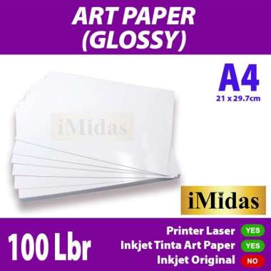 kertas art paper / kertas brosur flyer isi 100 lembar a4 Multicolor
