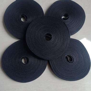 velcro tape/ perekat 10m lebar 1cm (black) Multicolor