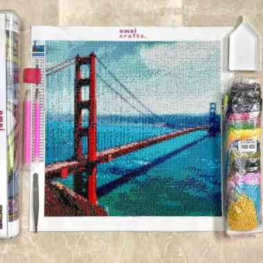 [omnicrafts] #aroundtheworld diamond painting kit square beads 30x30cm Multicolor