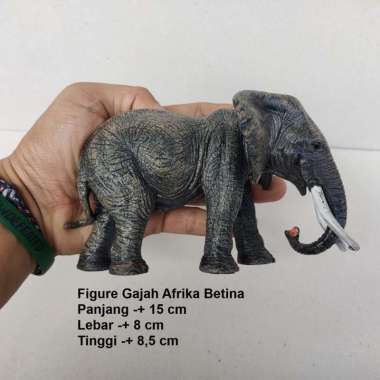 Mainan Gajah Figure Gajah Safari Animal Elephant Figure Gajah Betina