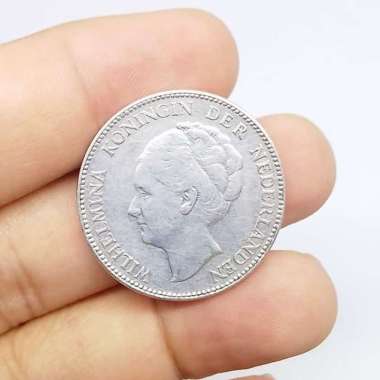 Uang Koin / Coin Kuno Perak 1 GULDEN Wilhelmina 1931