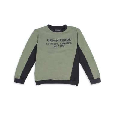 Zlata Aksara Kids Kaos Lengan Panjang Anak Laki-laki Hijau, Katun Casual REYKHOLT OLIVE 21.09 4-5 Hi