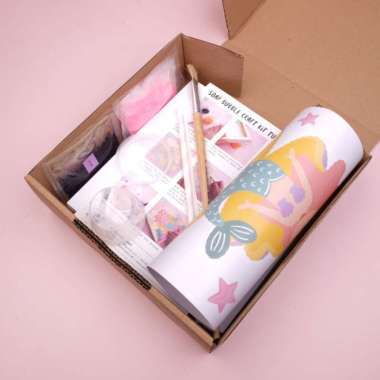 soap bubble craft kit - diy painting mix media canvas mainan anak