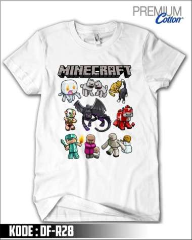 Kaos Minecraft Premium Cotton Baju Anak Minecraft #DF-R2 - DEWASA DEWASA - L