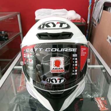 Helm KYT TT Course Solid Putih Original XL