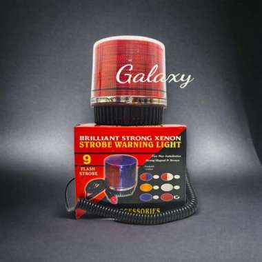 Lampu Rotary 9 Blitz / Flash Merah