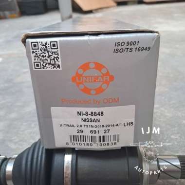 CV Joint As Roda Assy Kiri Nissan Xtrail T31 2000 CC Matic Unifar