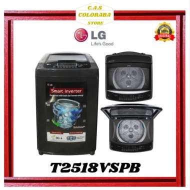 MESIN CUCI LG T2518VSPB MESIN CUCI TOP LOADING 18 KG INVERTER T2518 2518VSPB MESIN CUCI 1 TABUNG 18