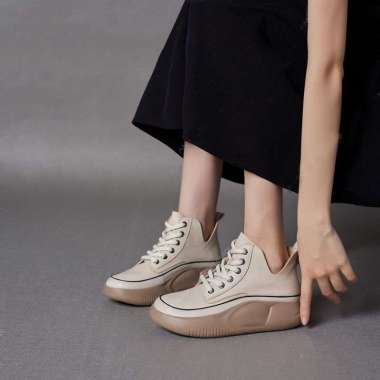 Sepatu Sneakers Boots Style Korea GG408 37 Beige