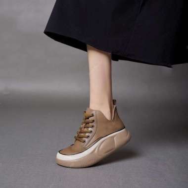 Sepatu Sneakers Boots Style Korea GG408 38 Khaki