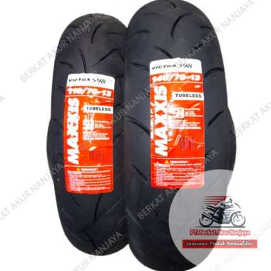 Sepasang Ban Nmax Maxxis Victra 110/70 & 140/70-13 BONUS Pentil