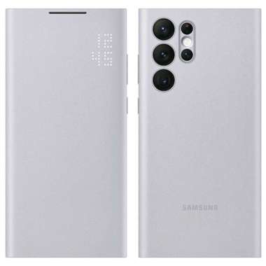 Samsung Galaxy S21 Ultra 5G LED View Smart Flip Cover Original Casing Lipat Grey