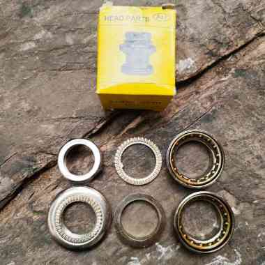 Headset Komfork Sepeda Vintage Klasik Ali Japan Standar 22.2 mm Chrome