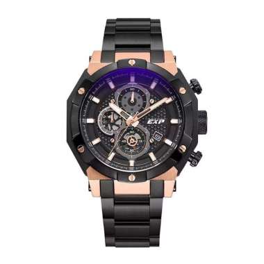Jam Tangan Expedition E6385 Sport Stainless Steel Black Rosegold
