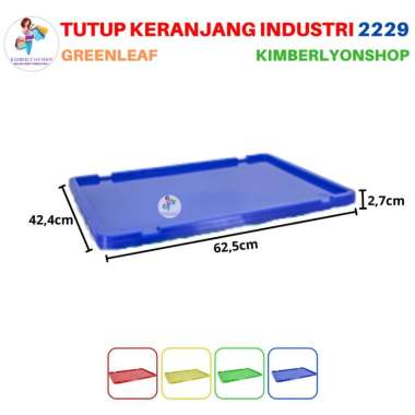 Tutup Keranjang Industri Box Container 2229 Green Leaf Biru