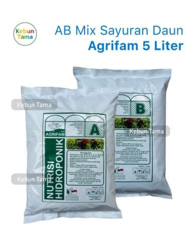 Nutrisi Ab Mix Hidroponik Sayur / Sayuran Daun Agrifam 5 Liter