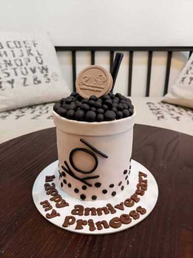 Boba Cake Karakter Cake Kue Karakter Cake Custome Cake Viral Cake kekinian Cake anak Birthday cake