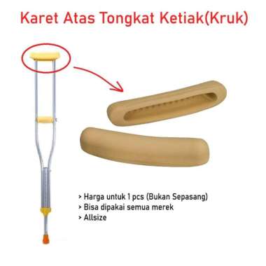 Karet Handle Tongkat Kruk Ketiak (Bagian Atas) Karet Tongkat Kruk Atas Original - KT-Ketiak Cream