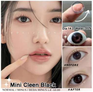 SOFTLENS NATURAL KITTY KAWAII MINI CLEEN BLACK NORMAL MINUS NORMAL