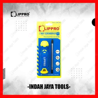 LIPPRO 2 Way Screwdriver - Obeng Bolak Balik Plus Min Magnet 126HC-2W