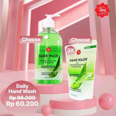 Paket 1 Viva Hand Wash 500 mL, 3 Viva Refill Hand Wash