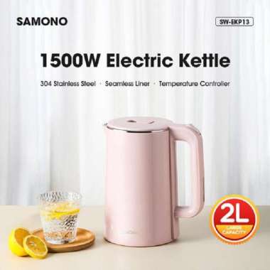 SAMONO KETTLE TEKO LISTRIK PEMANAS AIR 2 LITER SW-EKP13 Pink
