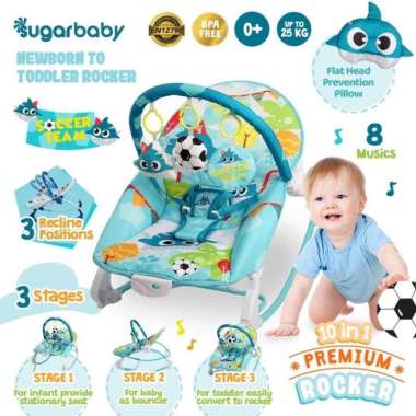 Sugar Baby 10 in 1 Premium Bouncer - Sugar Baby - My Rocker Tosca Soccer
