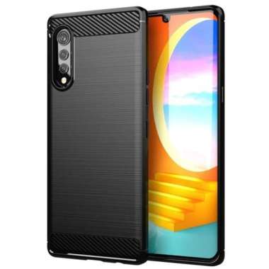 LG VELVET CASE CARBON FIBER CASING RUGGED SHOCKPROOF SILIKON